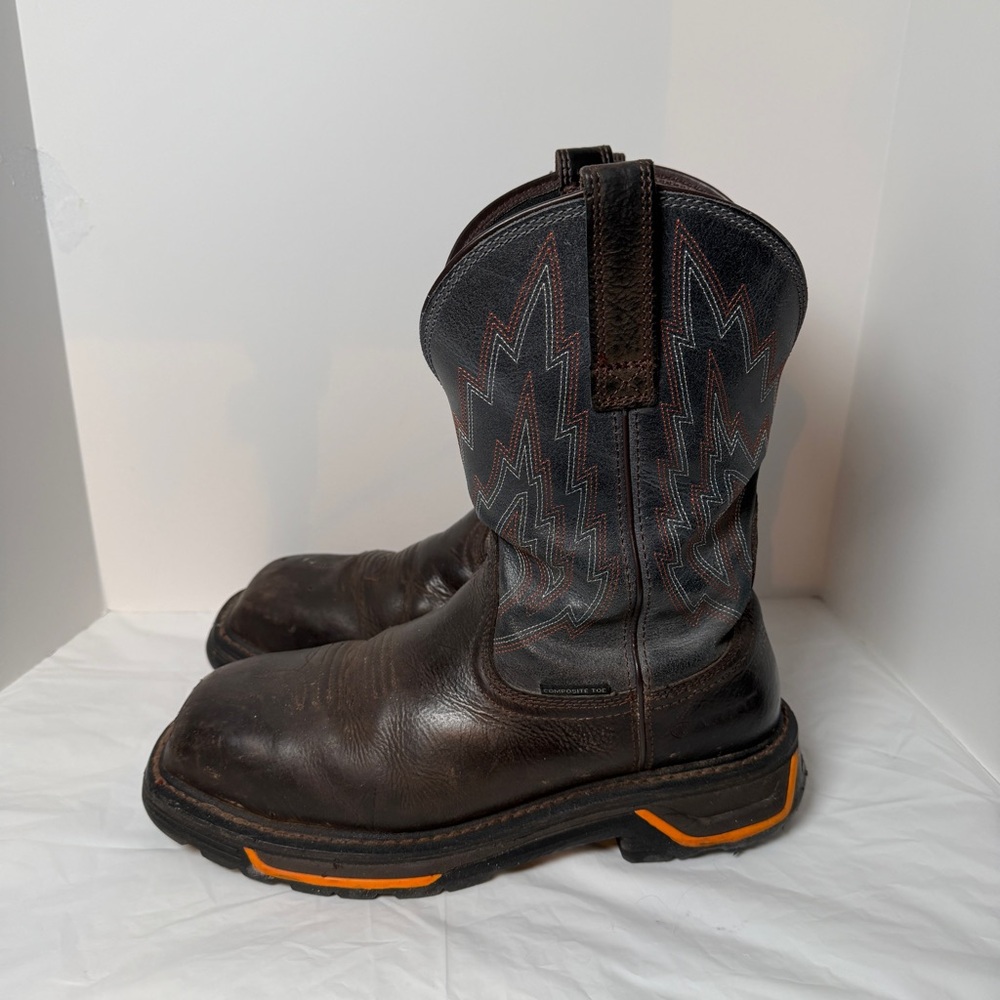 Ariat Big Rig Composite Toe Men’s 9.5 EE Extra Wide Leather Work Boots Square